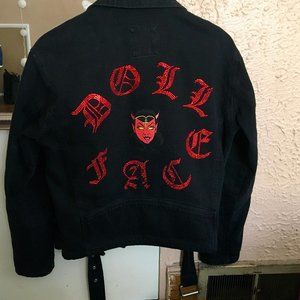 90s-inspired badass biker jacket w buckle (used)